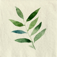 Serviettes 33x33 cm herbe-cellulose - Watercolor leave