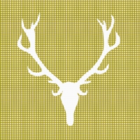 Servetten 33x33 cm - Christmas deer head gold
