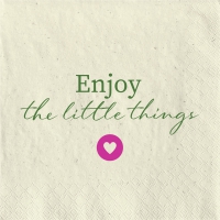 Servietten 33x33 cm Gras-Zellstoff - Enjoy the little things