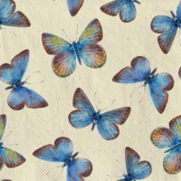 Servietten 24x24 cm Gras-Zellstoff - morpho butterflies