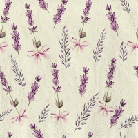Serviettes 24x24 cm herbe-cellulose - lavender romance