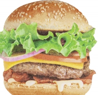 Die cut napkins 32x31cm - Big Burger