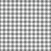 Servilletas 25x25 cm - Karo grey