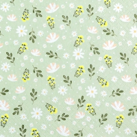 餐巾25x25厘米 - Petites Fleurs mint