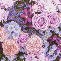Servietten 25x25 cm - Lilac Flowers