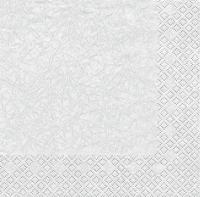 Serviettes 25x25 cm - Modern Colours white