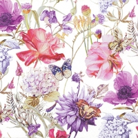 Serviettes 33x33 cm - Floral Poem