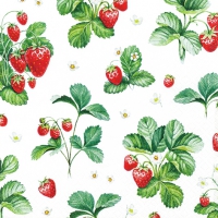 Napkins 33x33 cm - Strawberry Pattern