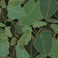 Serviettes 33x33 cm - Art Nouveau green