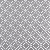 Napkins 33x33 cm - Circles grey