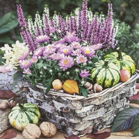 Serviettes 33x33 cm - Autumn Basket