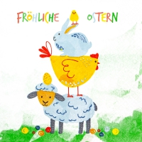 餐巾33x33厘米 - Fröhliche Ostern