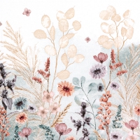 餐巾33x33厘米 - Mellow Flowers natural