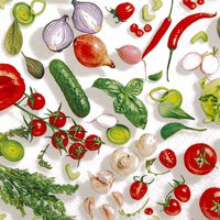Servietten 33x33 cm - Tasty Vegetables
