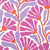 Servilletas 33x33 cm - Retro Bloom fuchsia