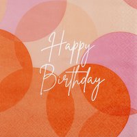 Servietten 33x33 cm - Birthday orange