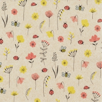 Napkins 33x33 cm - Ladybugs and Bees
