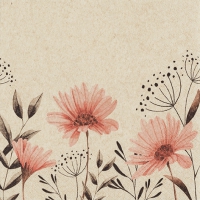 餐巾33x33厘米 - Delicate Flowers