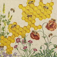 Napkins 33x33 cm - Collecting Honey