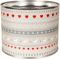 Scented candle - Winter Pattern taupe 100 mm