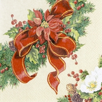 Serviettes 25x25 cm - Christmas Wreath