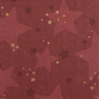 Napkins 25x25 cm - Starshine red