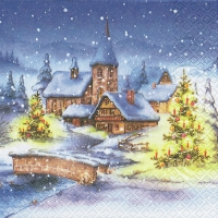 Servietten 33x33 cm - Christmas Village