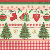 Serviettes 33x33 cm - Traditional Christmas