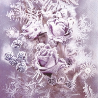 Serviettes 33x33 cm - Frosted Roses