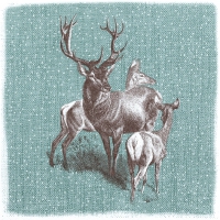 Serviettes 33x33 cm - Deer Family