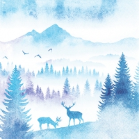 餐巾33x33厘米 - Deers in Mountains