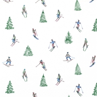 Serviettes 33x33 cm - Skiing