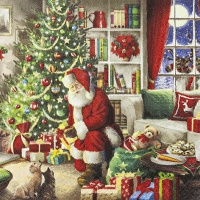 Servietten 33x33 cm - Santa brings Gifts