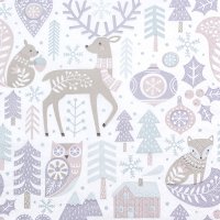 Servietten 33x33 cm - Scandi Pattern pure