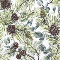 Servietten 33x33 cm - Eucalyptus and Pine