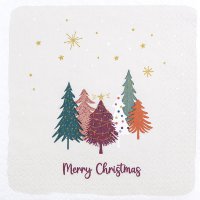 Servietten 33x33 cm - Cute Xmas Trees