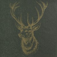 餐巾33x33厘米 - Classic Deer green