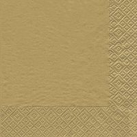 Serviettes 33x33 cm - Uni gold