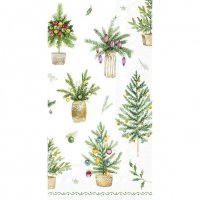 Buffet napkins - FESTIVE HOLIDAYS green