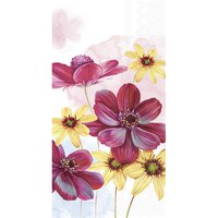 Buffet napkins - CHOCOLATE FLOWERS cream