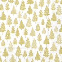 Napkins 25x25 cm - NORDIC FOREST gold
