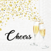 Serviettes 25x25 cm - CHEERS TO YOU gold