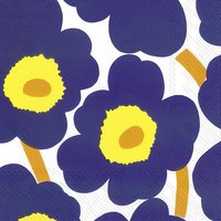 Servietten 25x25 cm - UNIKKO dark blue
