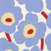 Serviettes 25x25 cm - UNIKKO cream blue