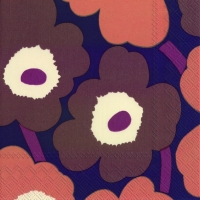 Servietten 25x25 cm - UNIKKO purple copper