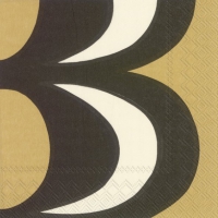 Servietten 25x25 cm - KAIVO black cream