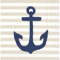 Servietten 25x25 cm - YACHT CLUB ANCHOR linen