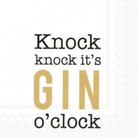 Servilletas 25x25 cm - KNOCK KNOCK,ITS GIN OCLOCK g