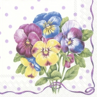 Serviettes 25x25 cm - PURPLE PANSY light lilac