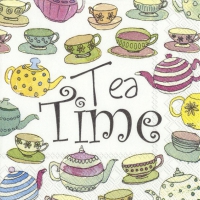 Tovaglioli 25x25 cm - ENGLISCH AFTERNOON TEA white